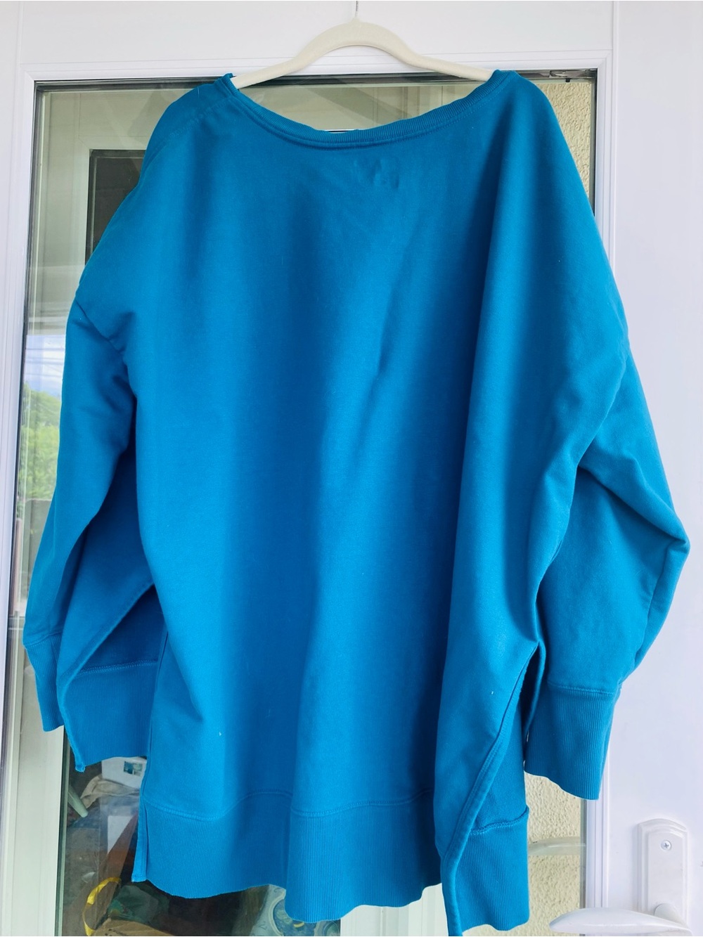 Terra & Sky 4X Blue Oversized High Low Sweatshirt  28W - 30W